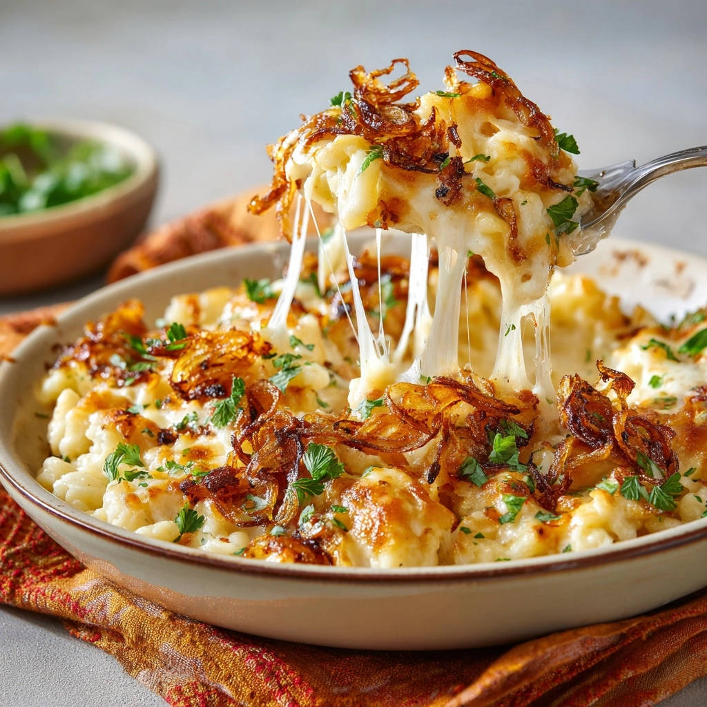 Die perfekten Kässpatzen mit knusprigen Röstzwiebeln