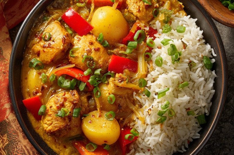 Cremiges Kokos-Hähnchen-Curry mit Kartoffeln