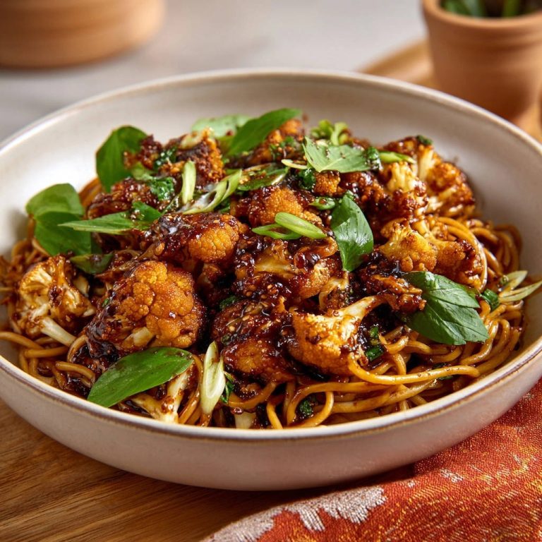 Glänzender Blumenkohl-Nudel-Wok: Dein Geschmacks-Booster für den Wok