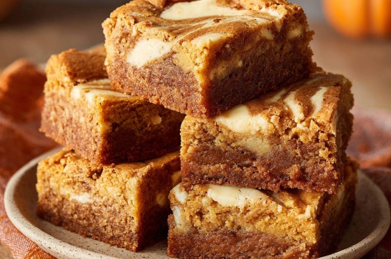 Herbstliche Swirl-Blondies