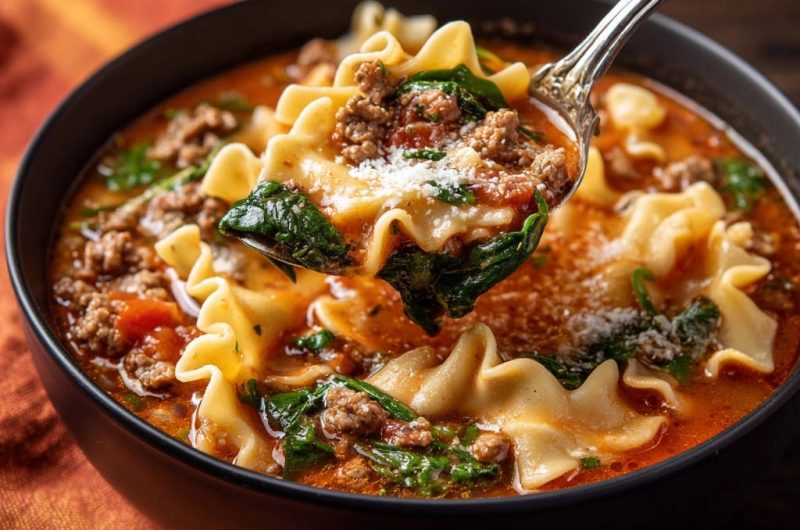 Herzhafte Lasagne-Suppe