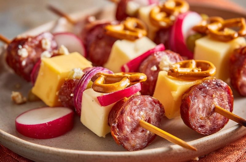 Herzhafte Spießchen für den Snack-Abend