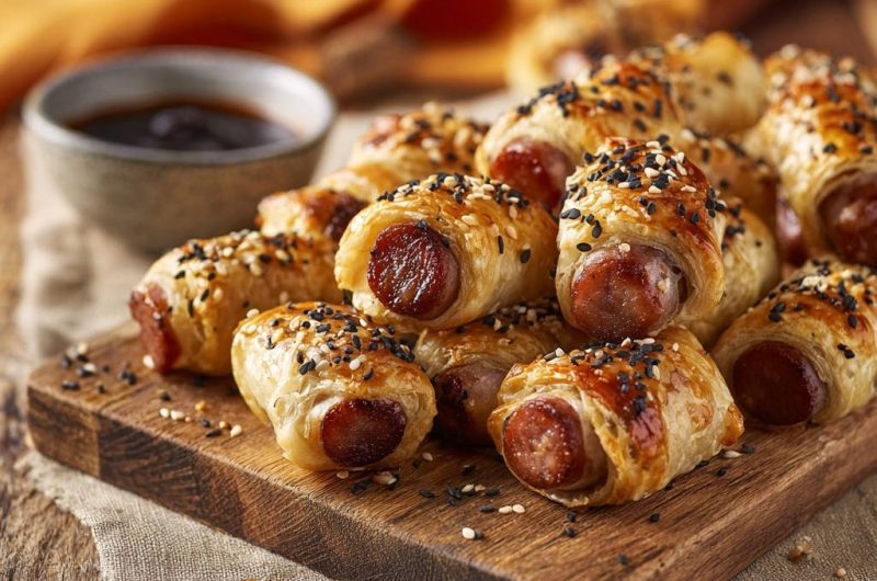 Knusprige Würstchen im Schlafrock