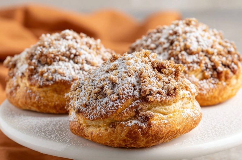 Knusprige Windbeutel mit Craquelin-Topping