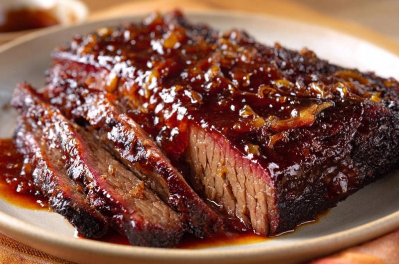 Zarter Brisket mit Zwiebel-Karamell-Sauce