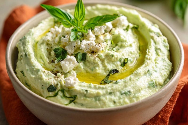 Basilikum-Feta-Dip