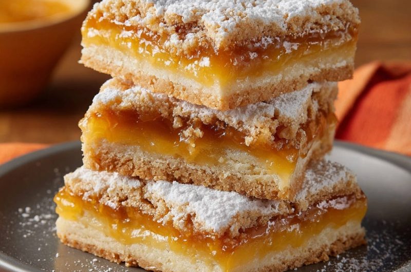 Aprikosen-Crumble-Bars