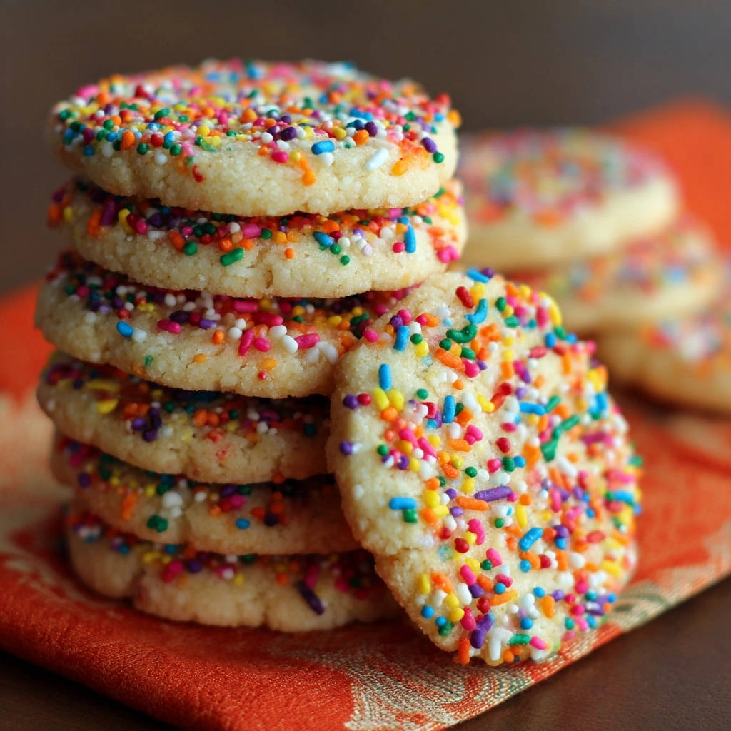 Strahlende Regenbogen-Streuselplätzchen