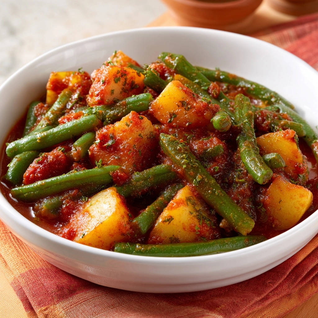 Herzhafter Kartoffel-Bohnen-Eintopf mit Tomaten