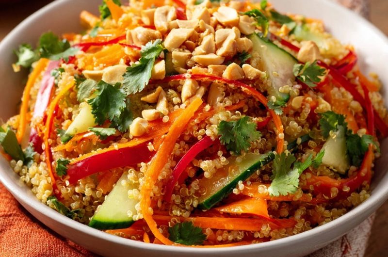 Asiatischer Quinoa-Salat mit knackigem Gemüse