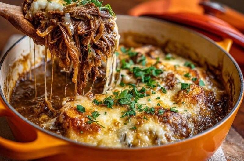 Überbackenes Schmorgericht vom Rind