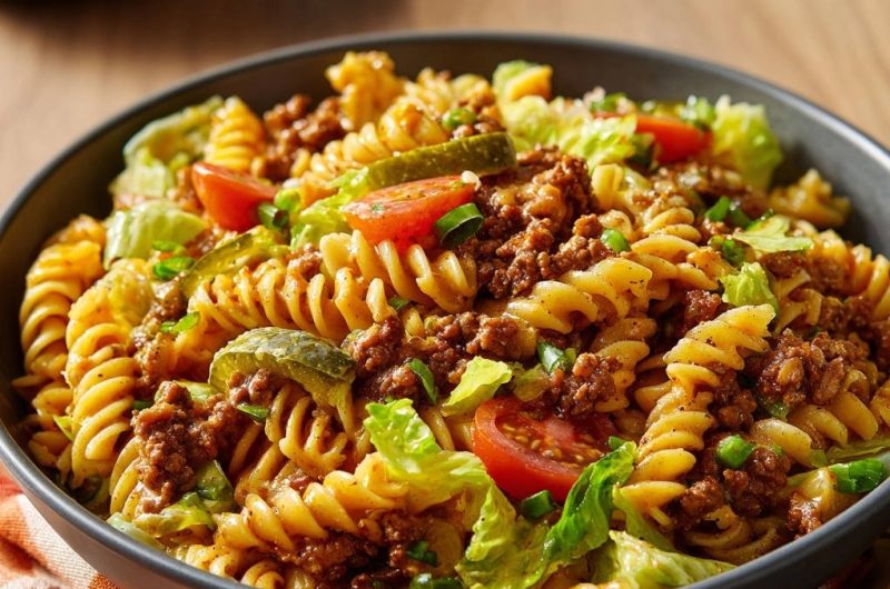 Cheeseburger-Nudelpfanne