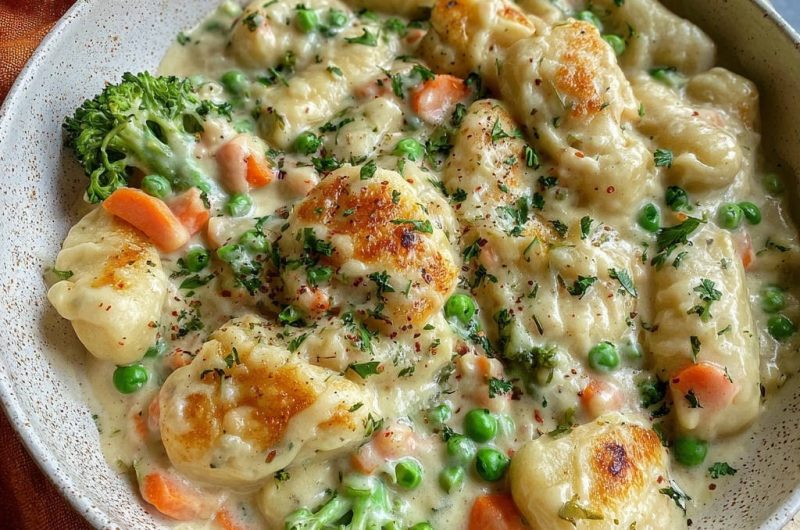 Cremige Gnocchi-Pfanne mit Gemüse