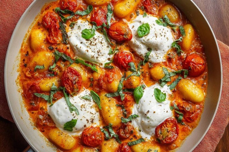 Cremige Gnocchi mit Kirschtomaten und Burrata