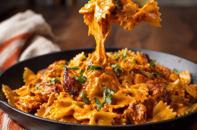 Cremige Hähnchen-Farfalle