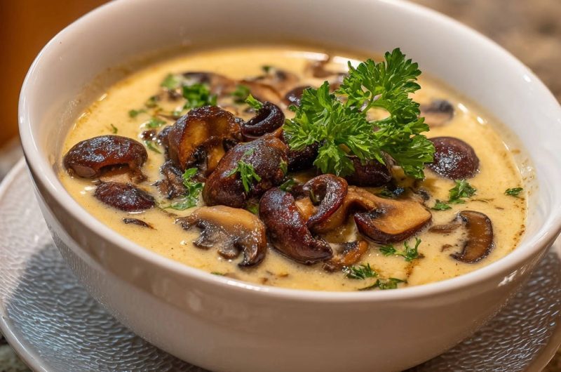 Cremige Pilzpfanne mit Kräutern