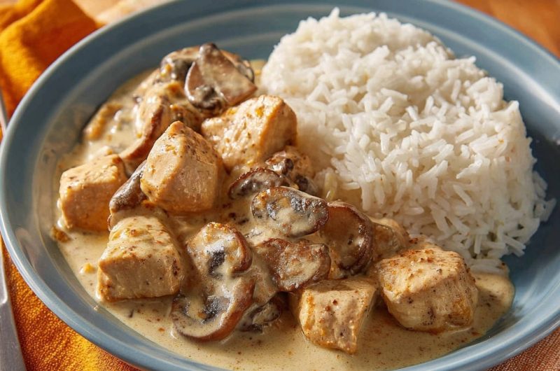 Cremiges Hähnchen-Pilz-Ragout