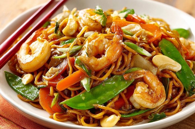 Garnelen-Nudel-Wok
