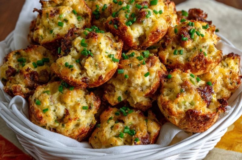 Goldbraune Käse-Speck-Muffins