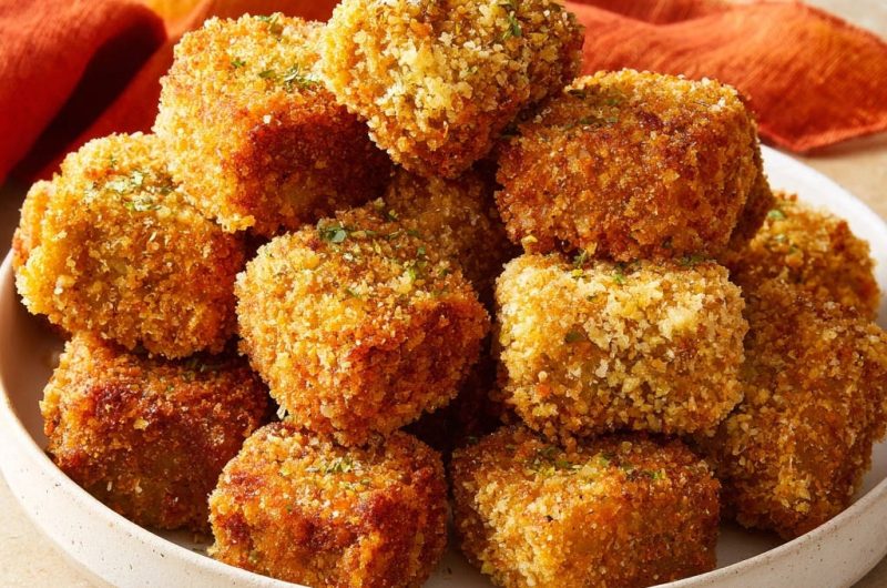 Goldene Kartoffel-Krokettenwürfel