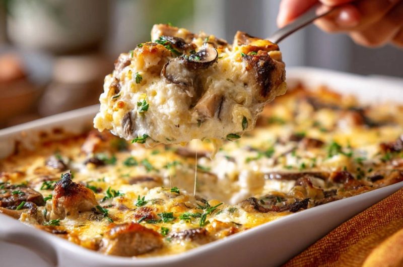 Hähnchen-Pilz-Gratin