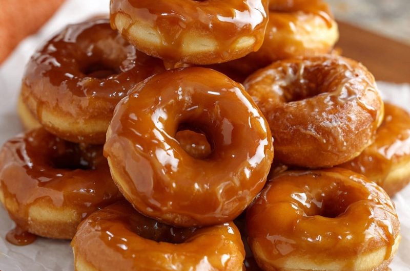 Karamellglasierte Donuts