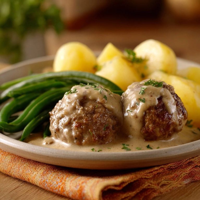 Klassische Hackbällchen mit cremiger Rahmsoße: Unwiderstehlich zart & saftig