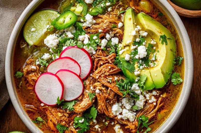 Mexikanischer Eintopf mit zartem Pulled Chicken