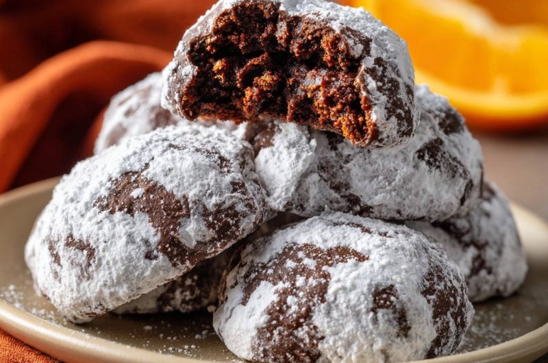 Saftige Schokoladen-Crinkle-Cookies