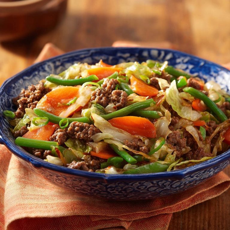 Würzige Hackfleisch-Gemüse-Pfanne: Dein Geheimnis für krosse Texturen