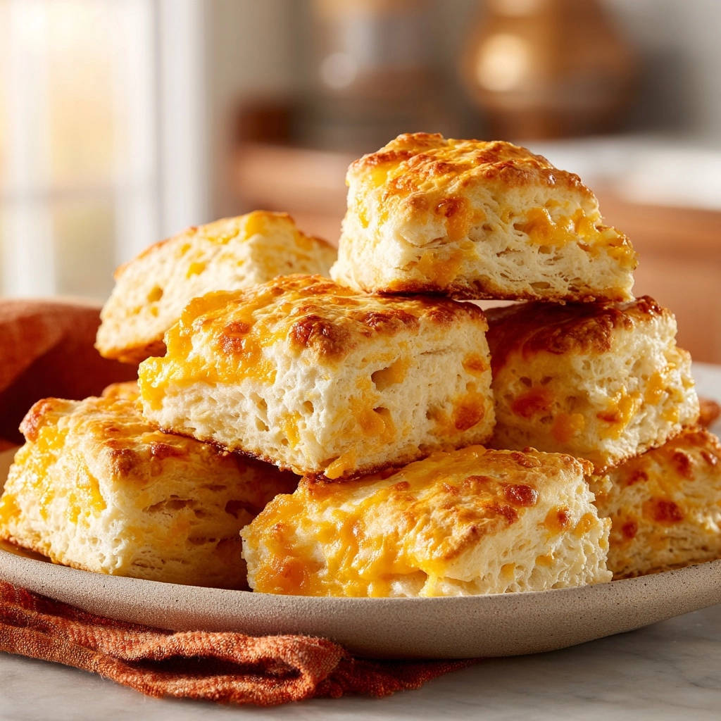 Goldene Kase Biscuits Gestapelt 1 Goldene Käse-Biscuits gestapelt auf einem Teller, mit goldbraunem Käse bedeckt, der zum Reinbeißen einlädt.
