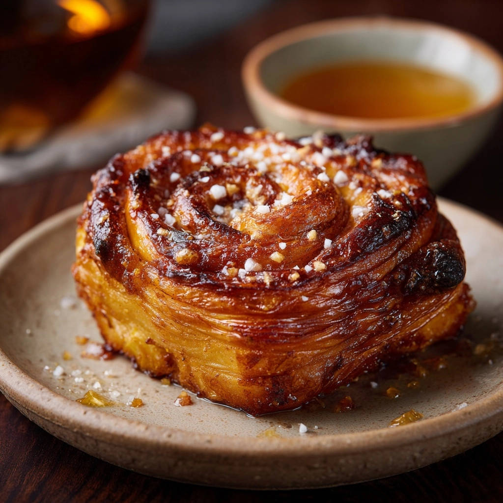 Karamellisierte Zimt-Gebäckrolle