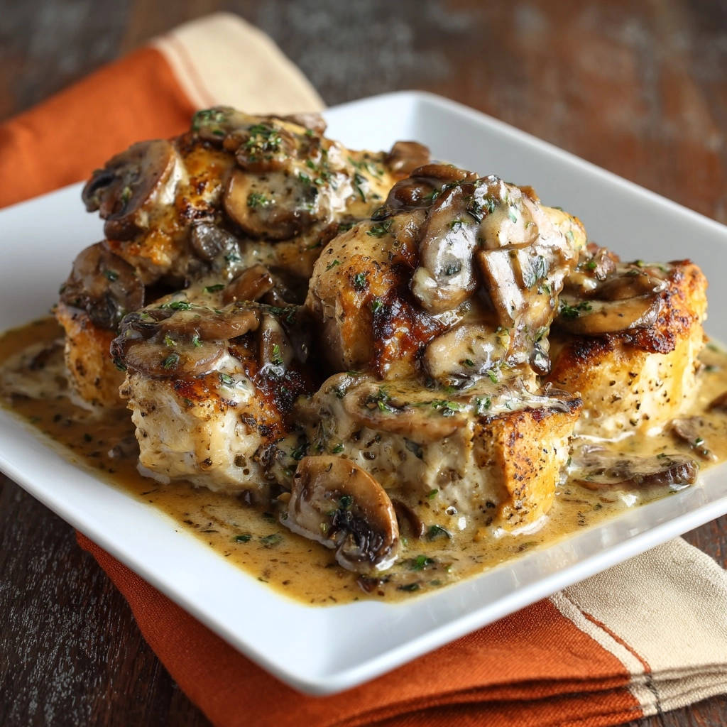 Hähnchen in cremiger Pilzrahmsoße