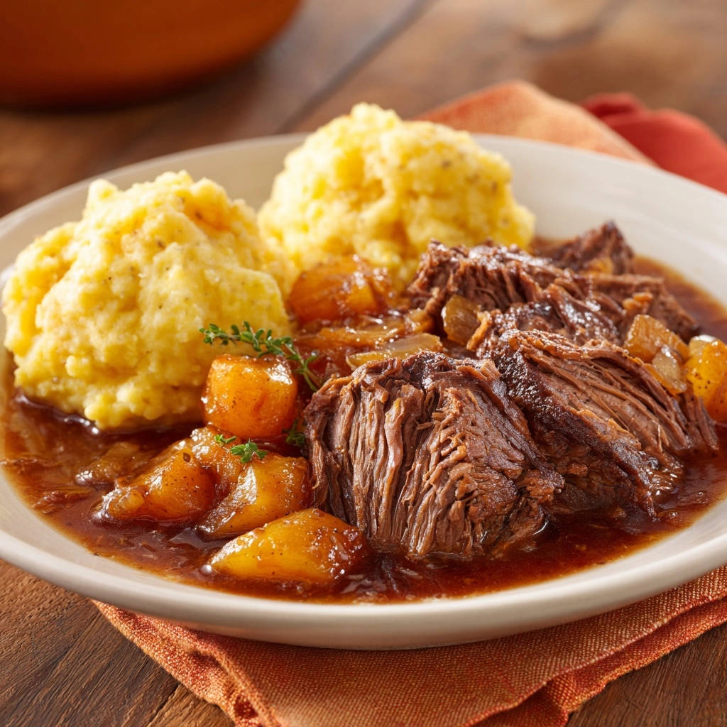 Rustikales Schmorrind mit Kartoffeln