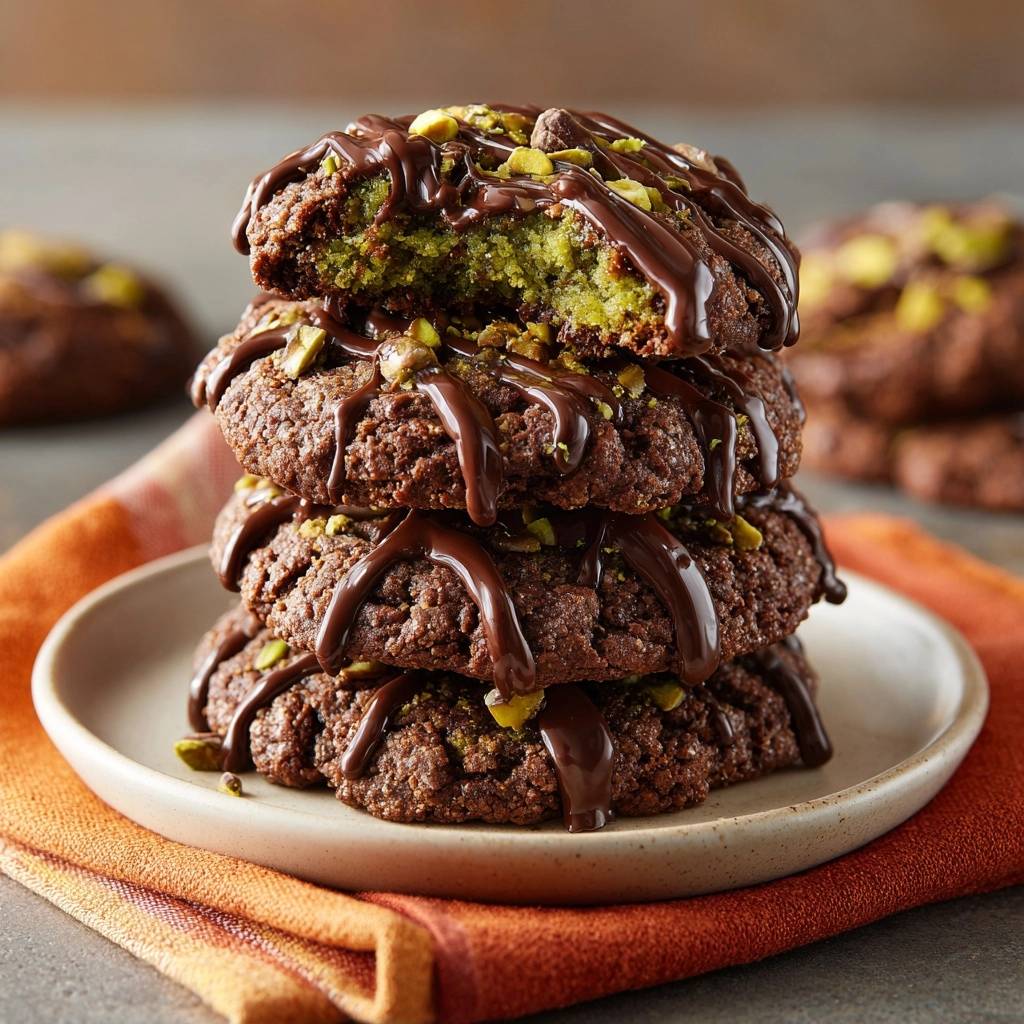 Pistazien-Schokoladenkekse (Nie wieder flache Kekse!)
