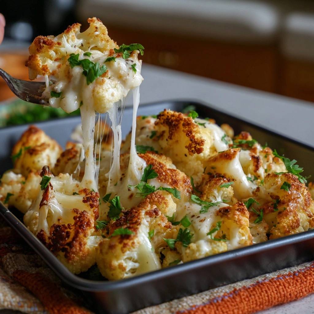 Knuspriger Käse-Blumenkohl