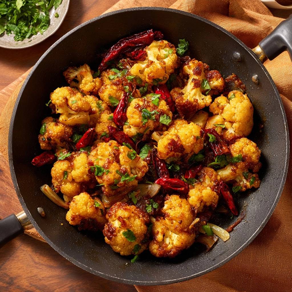 Knuspriger Blumenkohl in süß-würziger Chili-Sauce