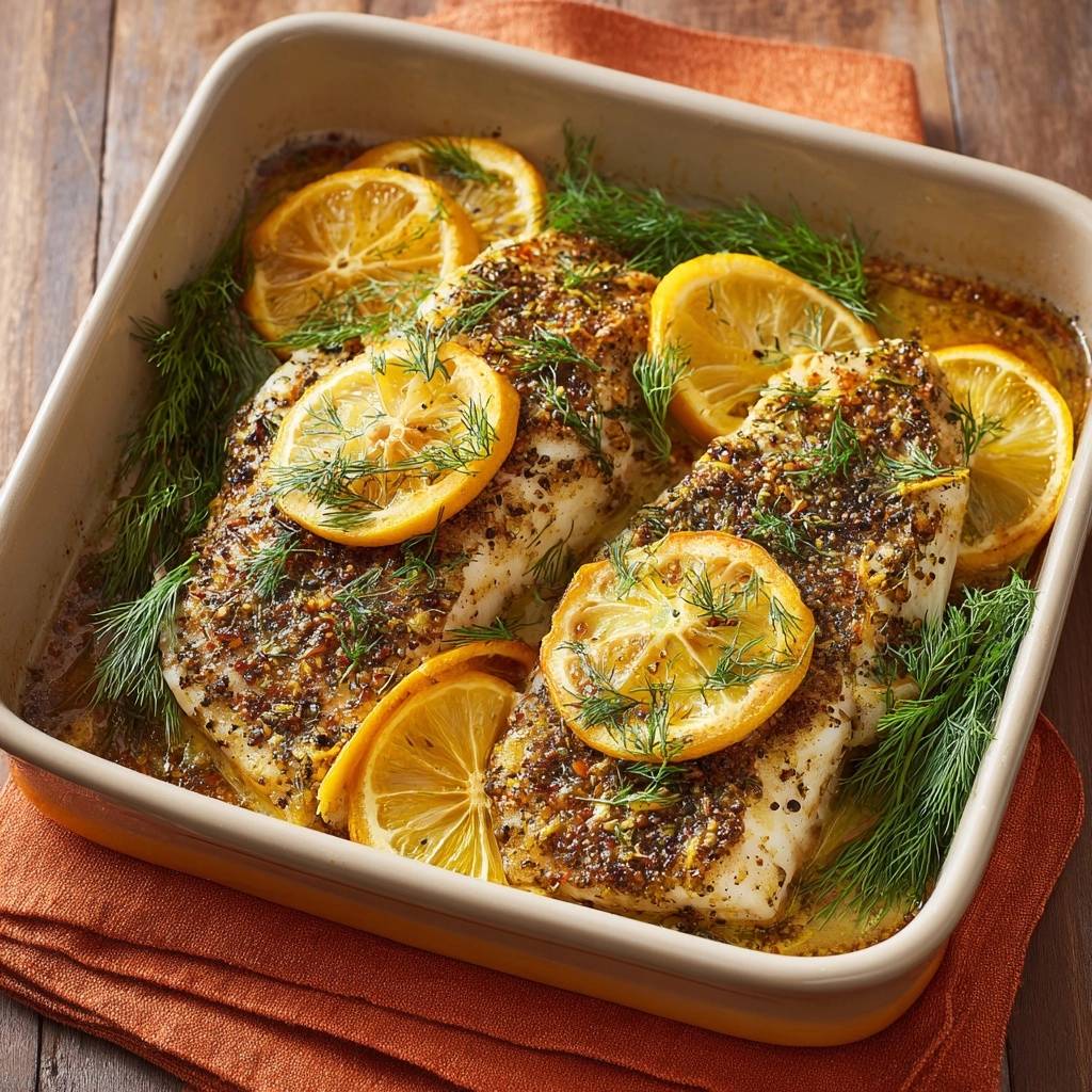 Knuspriger Zitronen-Dill-Kabeljau