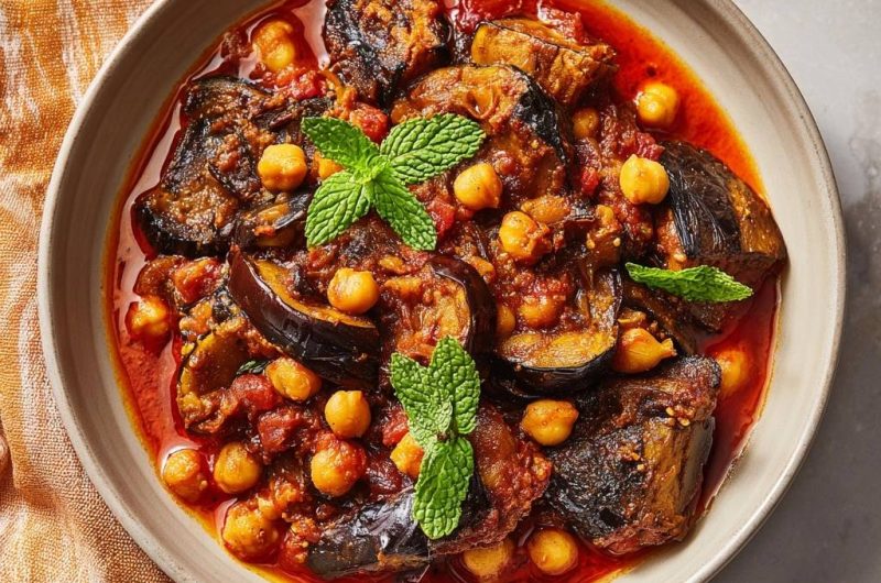 Auberginen-Kichererbsen-Eintopf