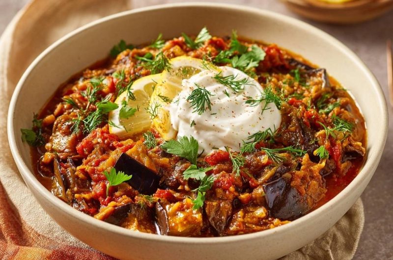 Auberginen-Tomaten-Eintopf