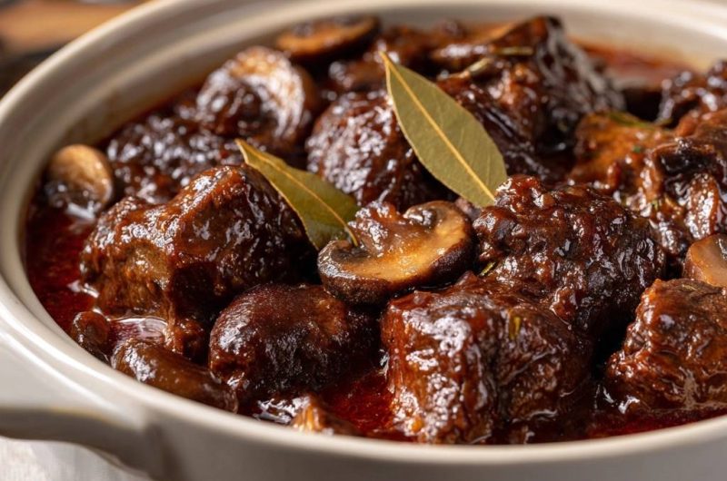 Butterzartes Rindfleischgulasch mit Champignons