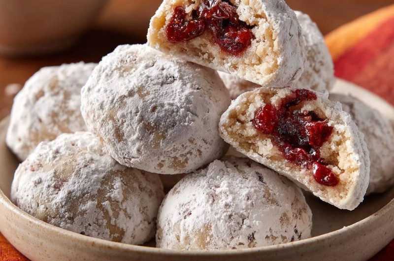 Cranberry-Schneebälle (Nie wieder auslaufende Füllung!)