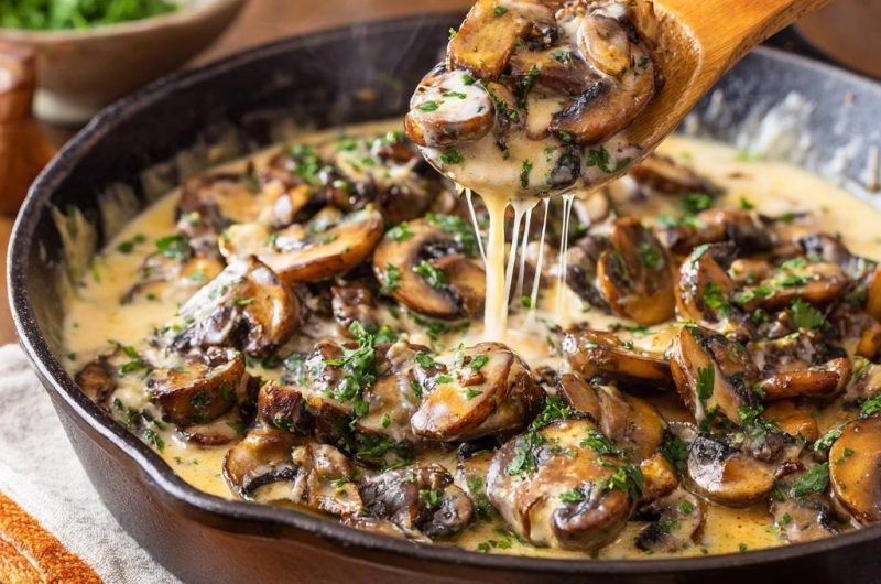 Cremige Käse-Champignons (Keine wässrige Soße mehr)