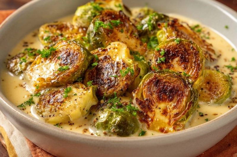 Cremiger Knusprig-Rosenkohl