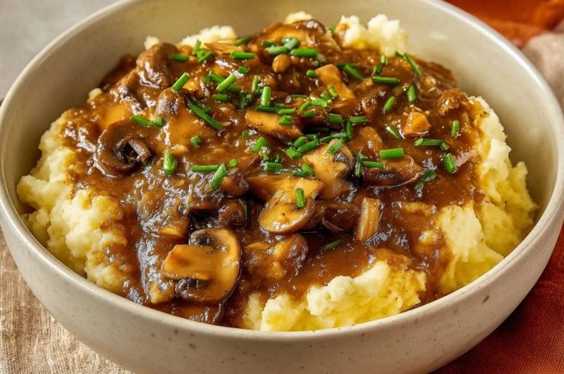 Cremiges Kartoffelpüree mit Pilzsoße (Keine wässrige Soße mehr)