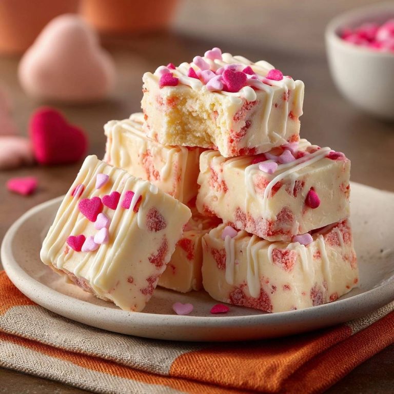 Erdbeer-Weißschokoladen-Fudge Herzen (Nie wieder körniger Fudge!)