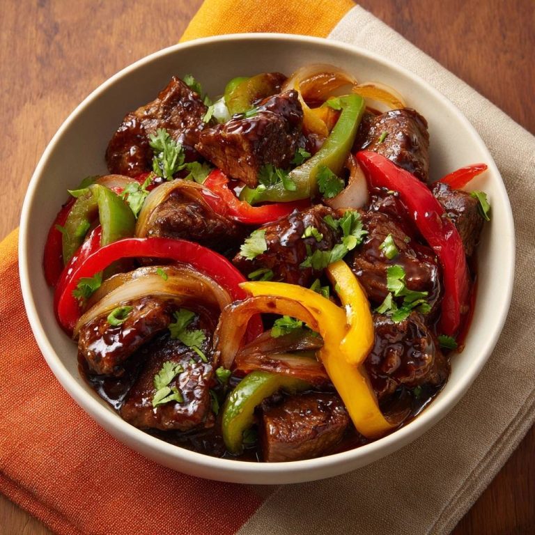 Glasiertes Rindfleisch mit Paprika: Zart in 30 Min