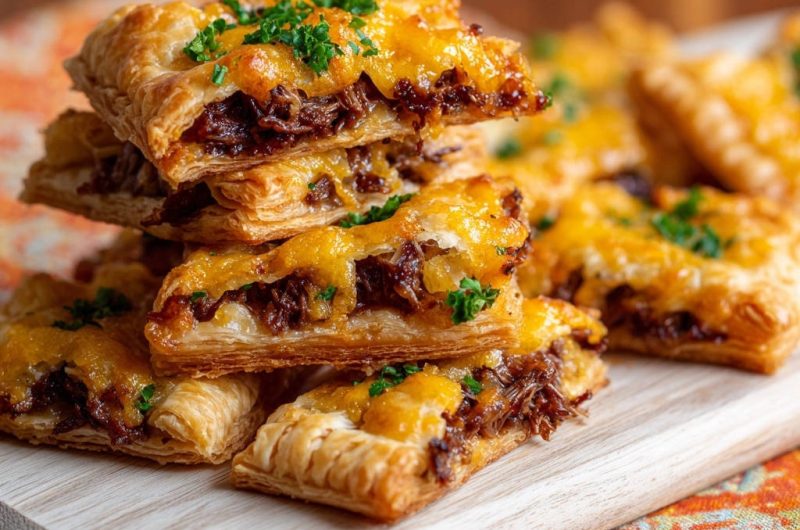 Herzhafte Rindfleisch-Käse-Taschen