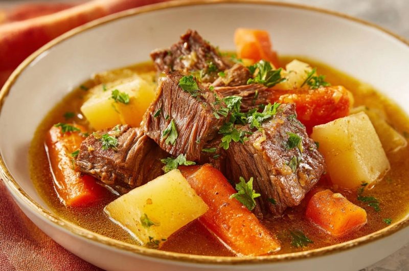 Herzhaftes Rindergulasch mit Wurzelgemüse