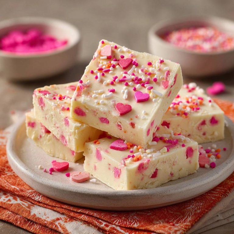 Herziger Rosa-Fudge: Fest, cremig & valentinslieblich